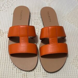Talbots Women's Orange Slide Sandals
